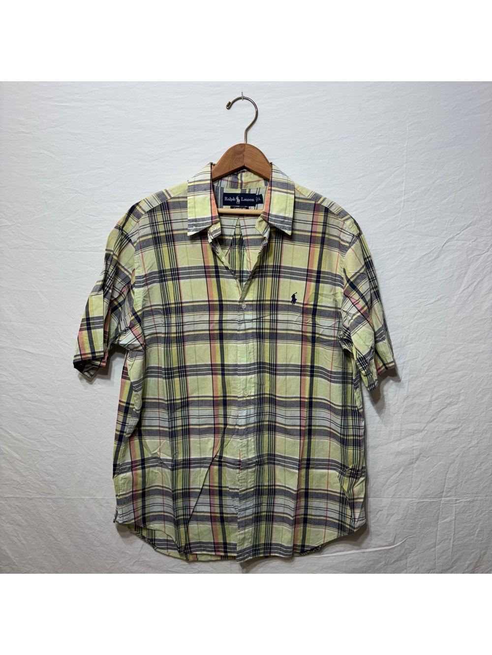 Ralph Lauren Classic Fit Yellow Plaid Shirt L